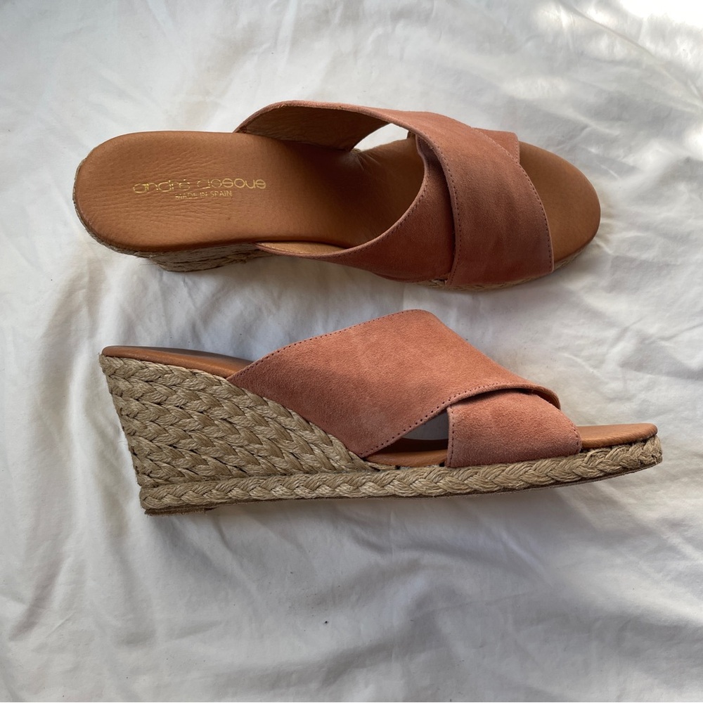 Andre Assous Heeled Espadrilles Sandals NWOT